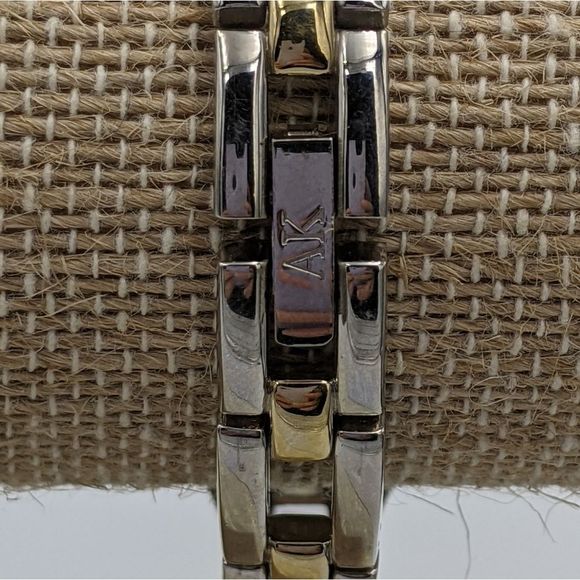 Anne Klein Diamond Gold Silver Tone Watch 6.5\